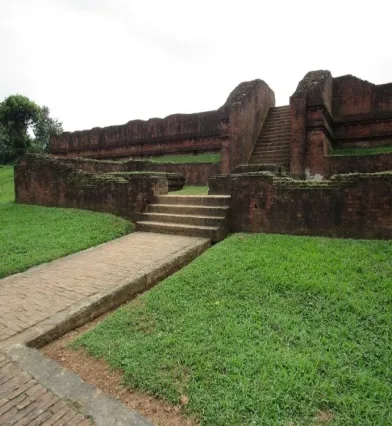 Paved path and staircase at Itakhola Mura
