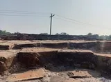 Excavated trench and brick courses at Latikot Mura